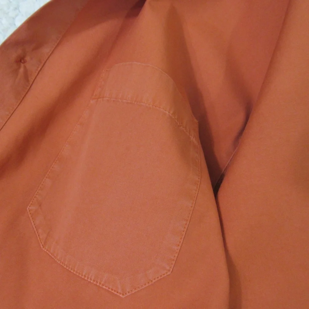 Faconnable Aviation Cadet Cotton Orange‎ Button Up Shirt